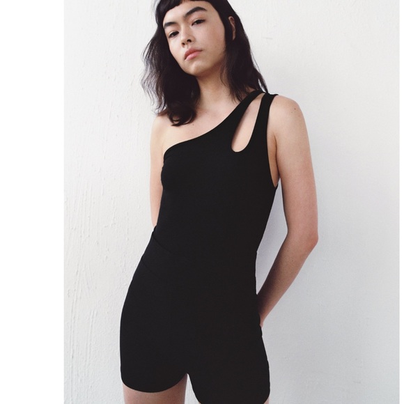 Zara Black Cutout Bodysuit - Picture 2 of 3